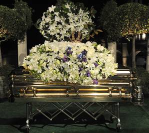 Michael Jackson's golden casket
